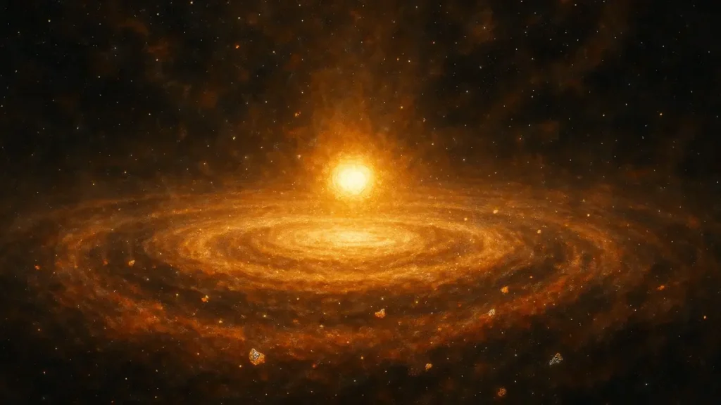 Disco protoplanetario attorno a una stella neonata dove stanno nascendo nuovi pianeti