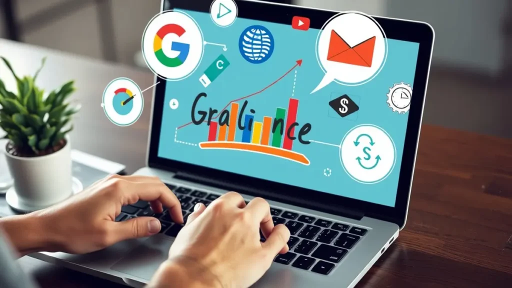 Dashboard con strumenti di marketing digitale gratuiti per PMI