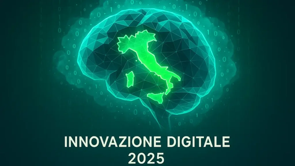 Grafico che mostra la crescita adozione Intelligenza Artificiale e del Cloud Computing in Italia nel 2025