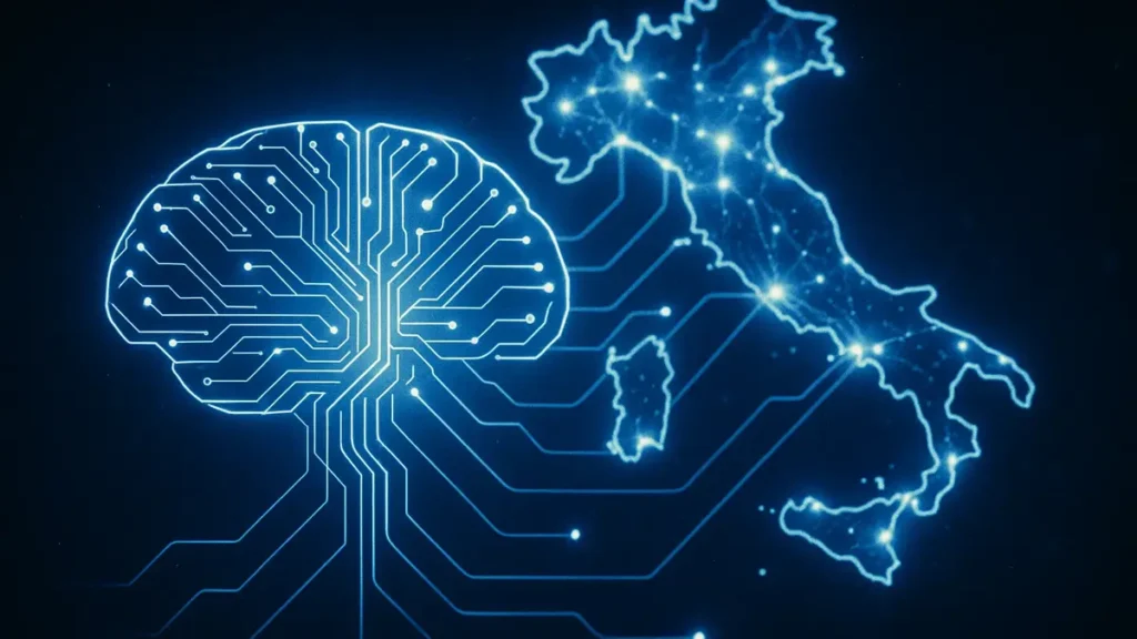 Immagine concettuale della ricerca e innovazione tecnologica che guida la transizione digitale