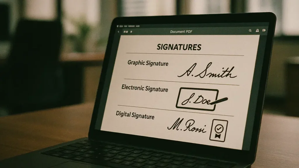 Esempi di firme digitali su documenti PDF