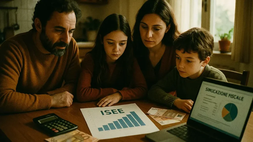 Grafico che mostra aumento ISEE