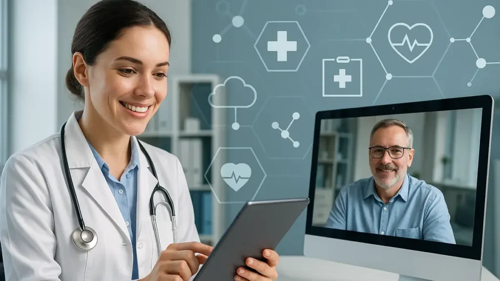 Medici e infermieri utilizzano tablet per consultare il Fascicolo Sanitario Elettronico