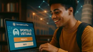 Screenshot stilizzato Sportello Virtuale Università di Pisa