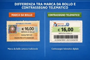 differenza tra marca da bollo è contrassegno telematico